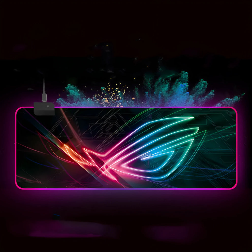 Prodigal Eye luminous gaming mouse pad with rubber base and cloth surface, available in multiple sizes