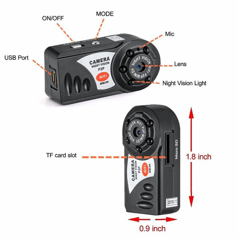 Black Wi-Fi remote network camera with 1.5-inch LCD screen and 16x optical zoom lens