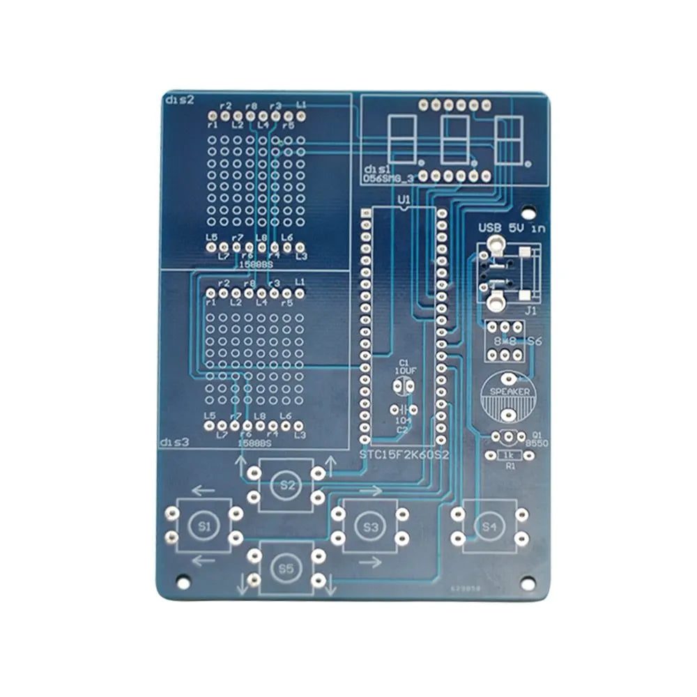 51 MCU game machine DIY kit with unwelded parts and battery box
