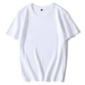 White short sleeve unisex t-shirt in modal and polyester blend, sizes XS to XXXL