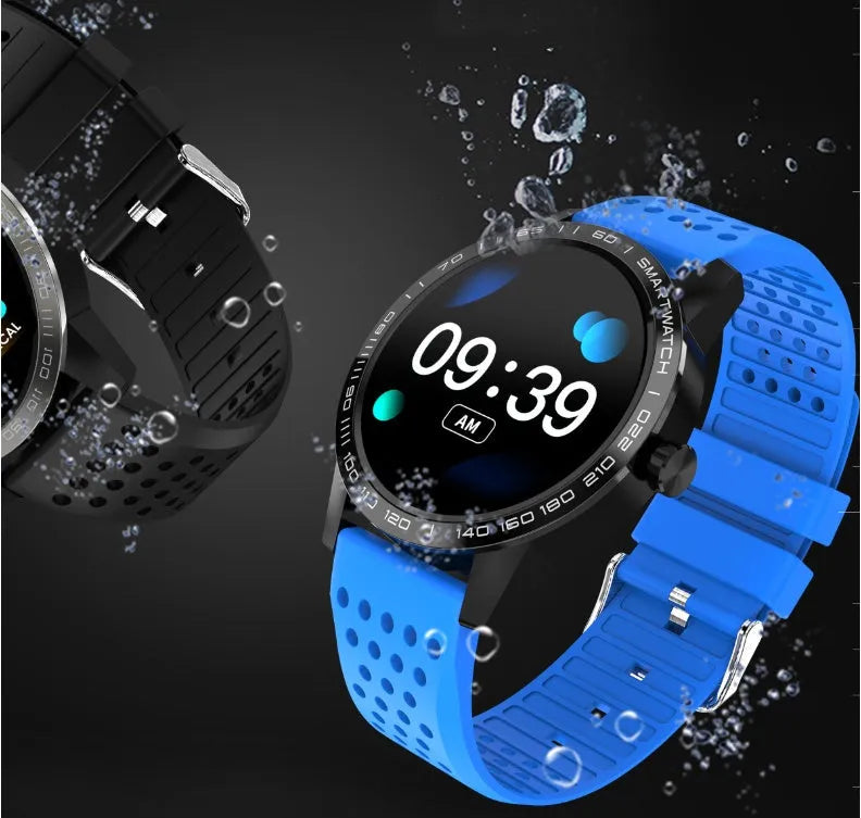 Black T2 colour screen smart bracelet showing a heart rate graph on its 1.3-inch display.