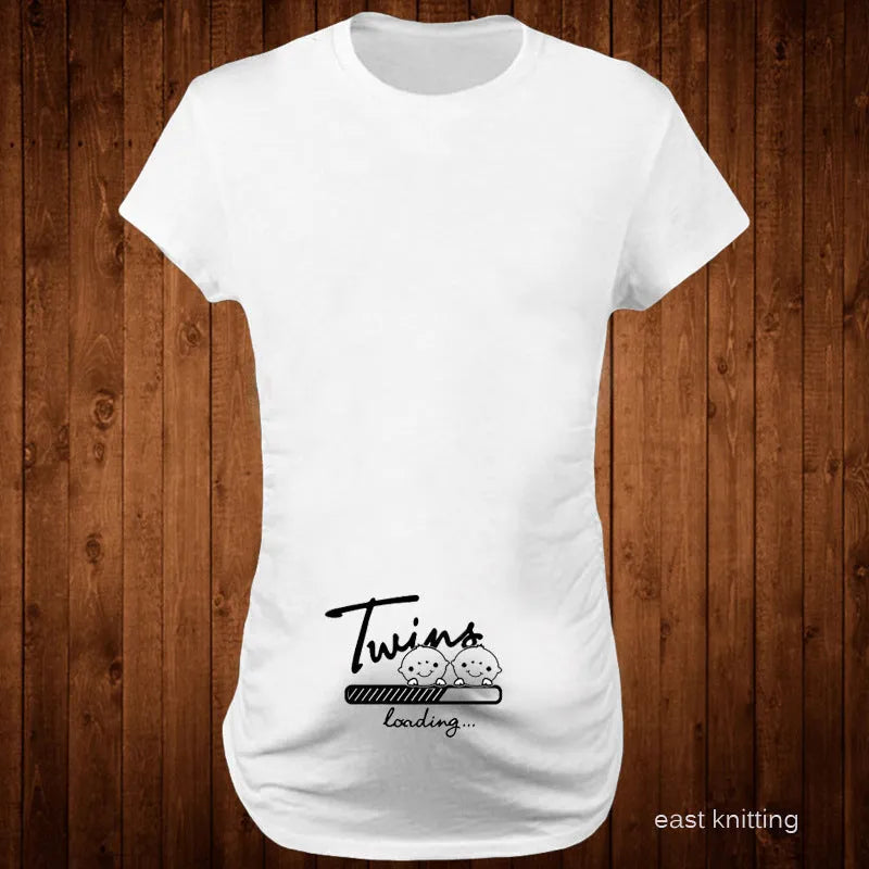 Women's short sleeve cotton T-shirt, round neck, printed summer top, sizes S to XXXL, four colours