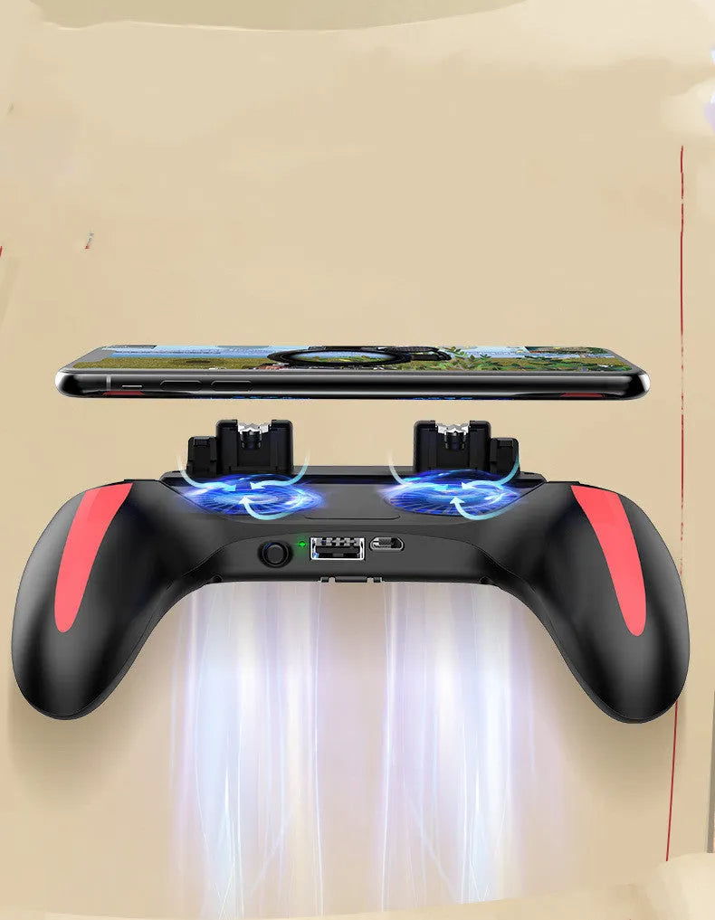 H10 mobile game controller for Android phones showing touch screen interface and compatible phone size range.