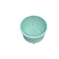 Cyan silicone dog slow feeder bowl with textured licking mat surface and suction cup base