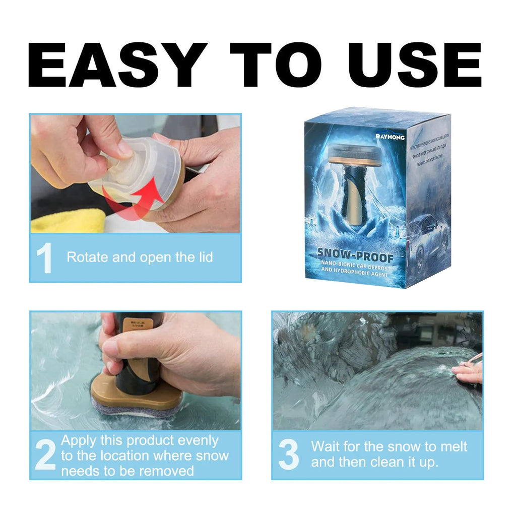 Hydrophobic nano coating car snow brush with a PE plastic handle