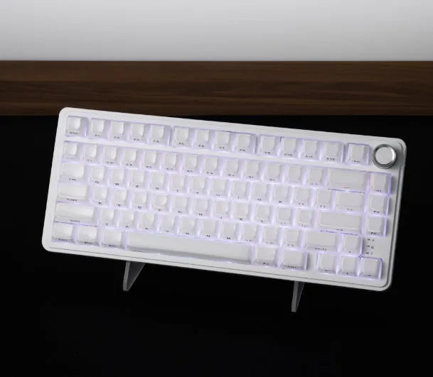 Bluetooth keyboard with integrated stand in plastic finish with heat sublimation key markings