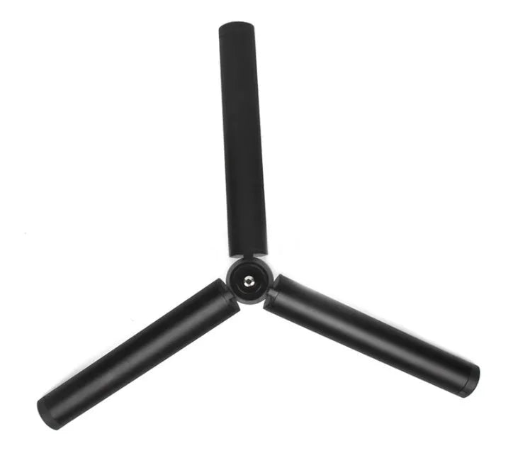 Black aluminium alloy tripod with smartphone mount and stabiliser for Apple iPhones