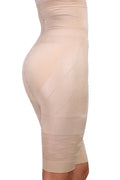 Women's seamless high waist shapewear short for tummy control in black or nude.