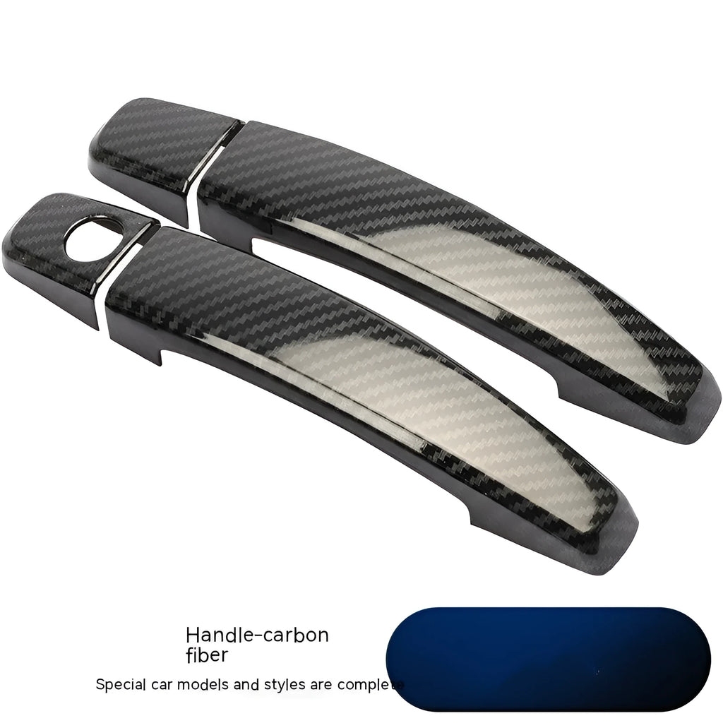 Carbon fibre texture door handle overlay for Opel Vauxhall Astra exterior styling