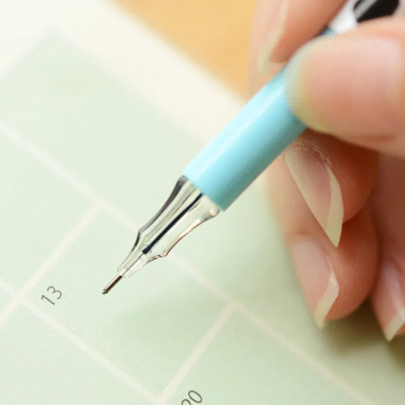Set of 12 cow colour gel pens with 0.38mm fine tips in plastic shells