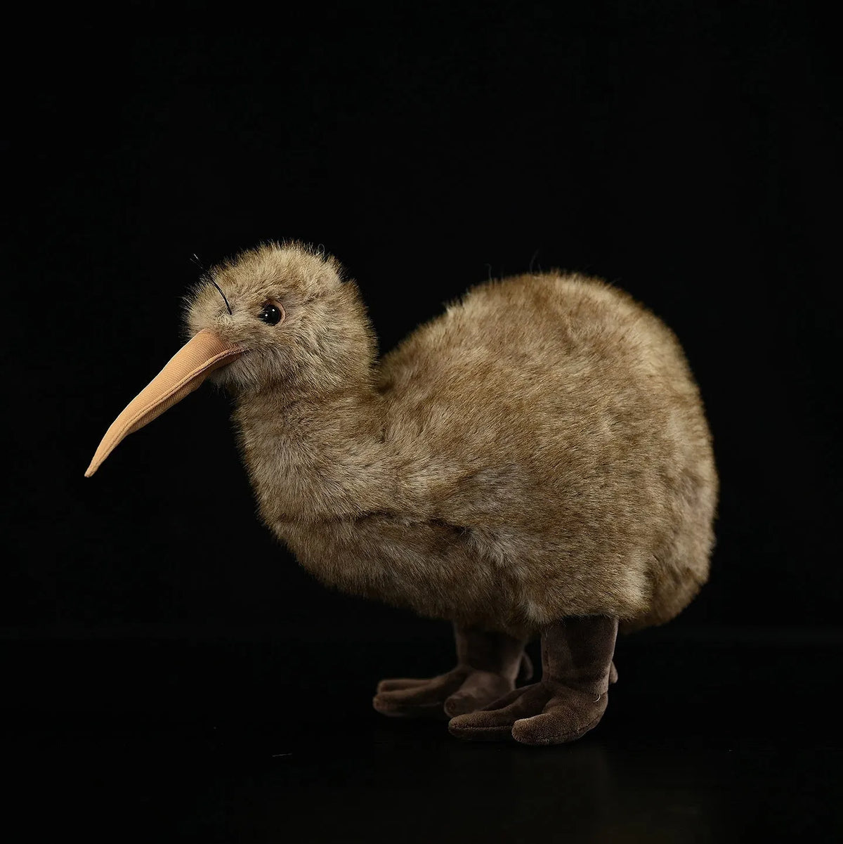 Kiwi plush toy 25cm tall and 13cm wide in pictured colour with chemical fibre and iron wire