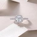 1 carat moissanite wedding ring set in S925 silver with platinum plating and gift box