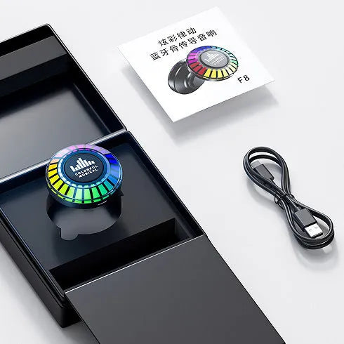 Compact voice control Bluetooth ambience lamp with RGB polar light effects measuring 3.1cm