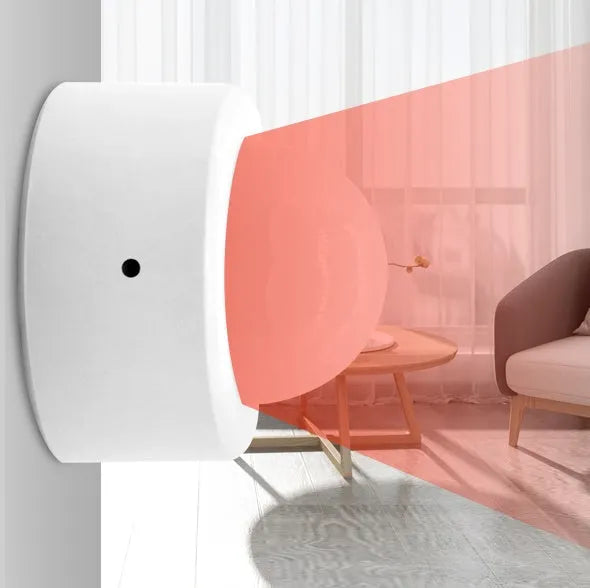 White wireless infrared body sensor with ZigBee 3.0 for smart home motion detection