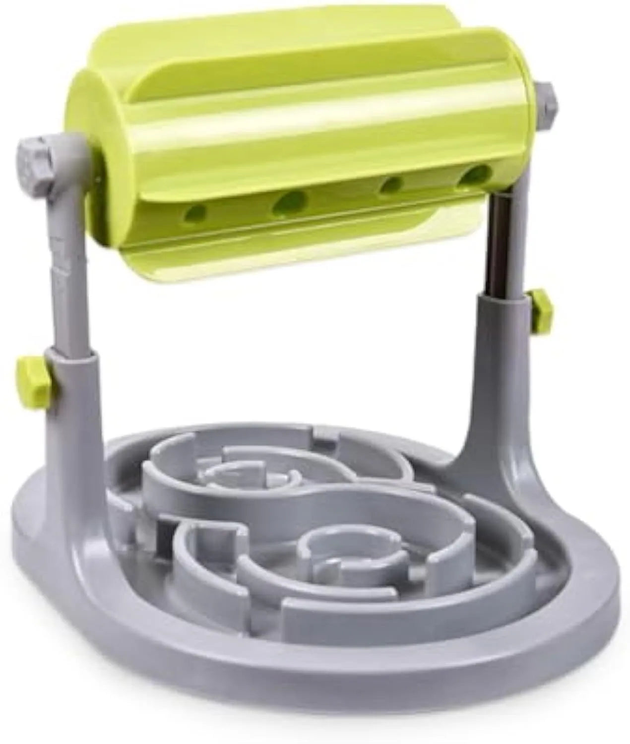 Blue interactive pet puzzle feeder bowl with adjustable height for dogs and cats