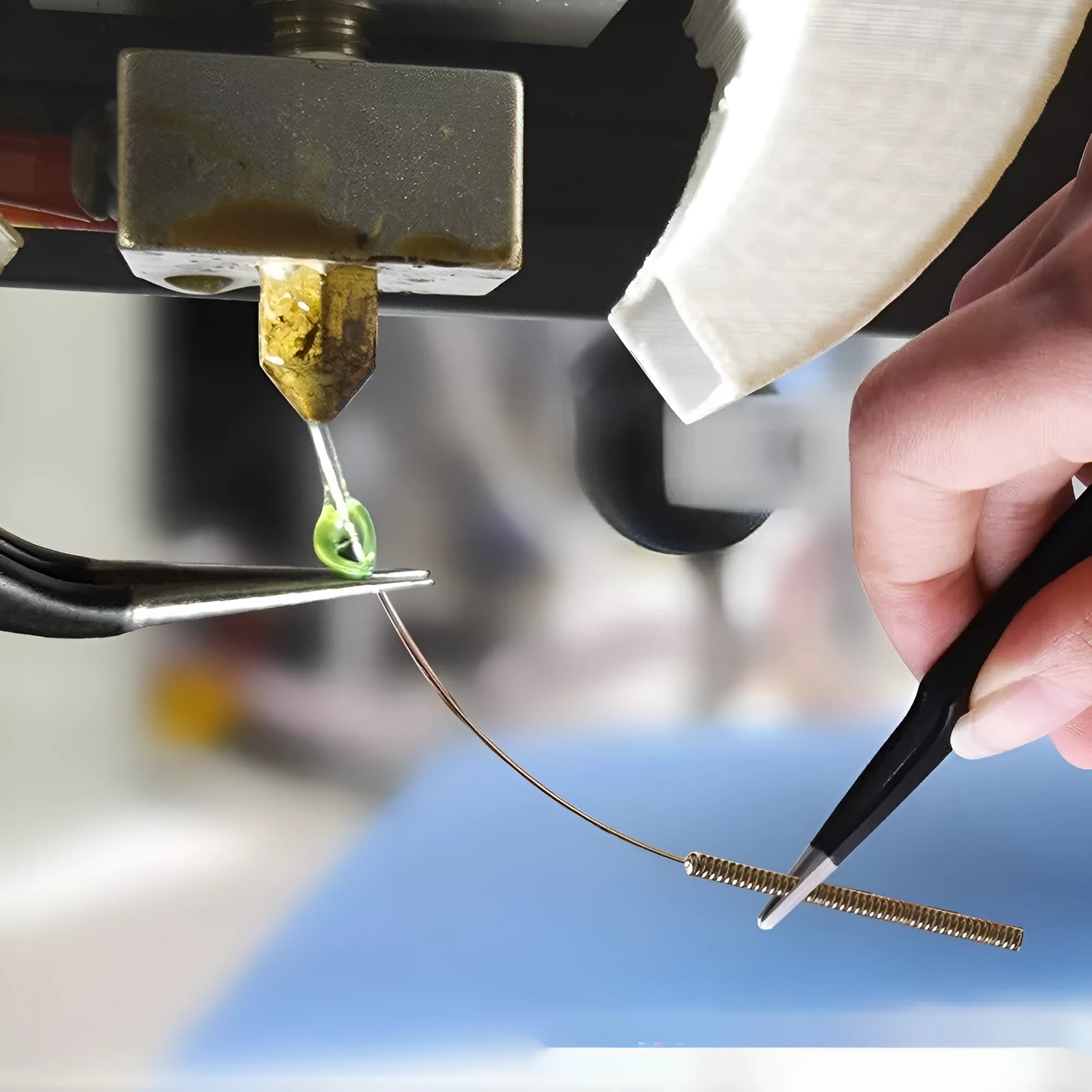 MK8 brass nozzle and stainless steel cleaning pin kit for Creality 3D printers.