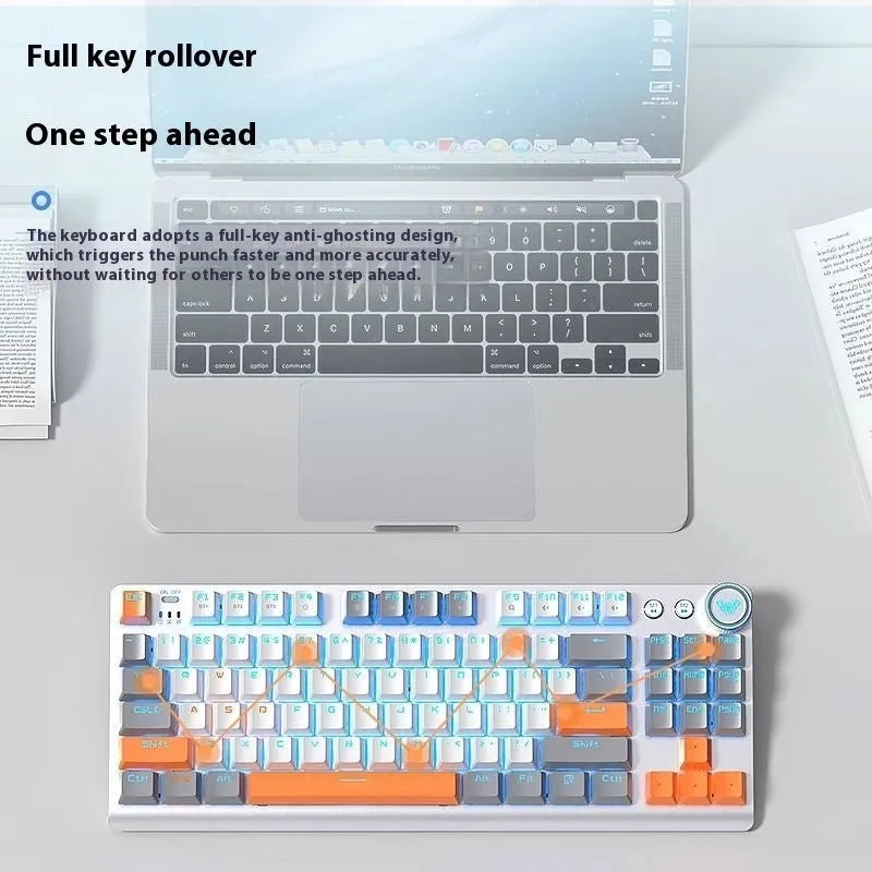 Tarantula wireless mechanical keyboard with side engraving on a metal case