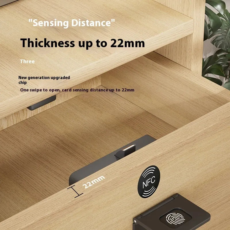 F079 punch-free drawer lock with key for no-drill installation on household furniture