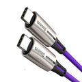 Purple and red dual Type-C data cables showing USB-C connectors at both ends