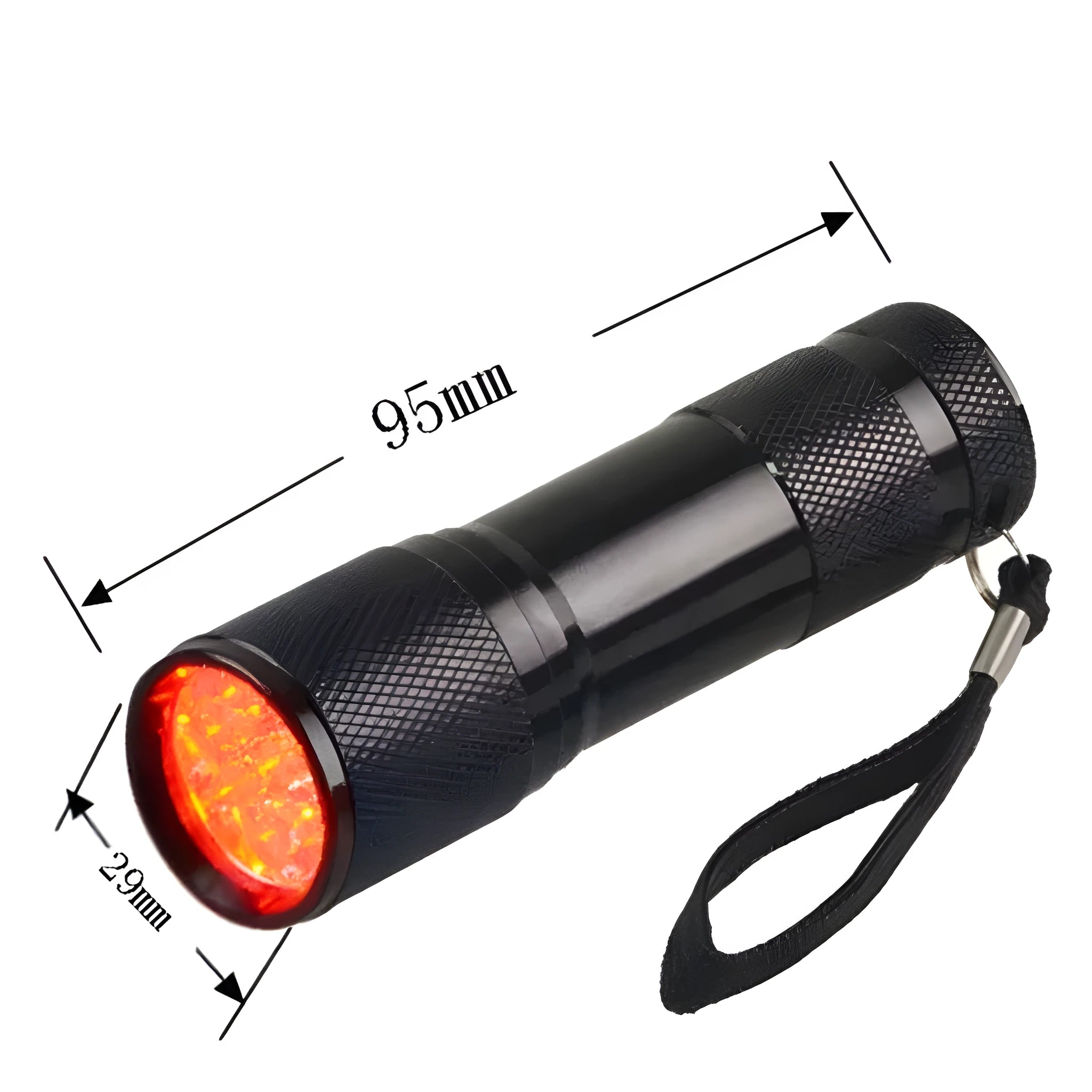 Black aluminium alloy smart vein locator with red LED lights for medical vein finding.