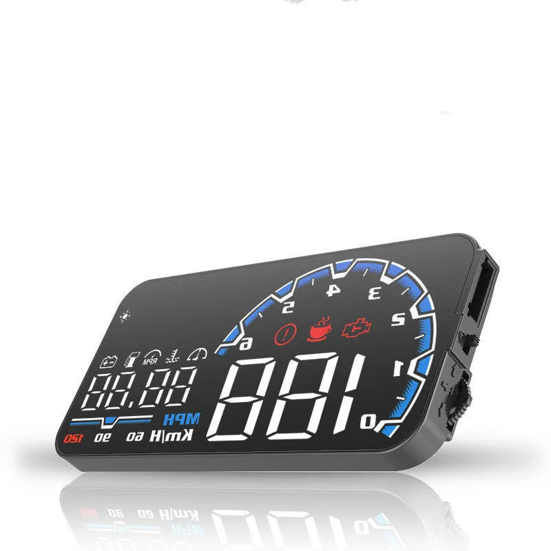 H300 OBDII head-up display with 5.0 inch LED screen and PC ABS housing, 128x63x12mm