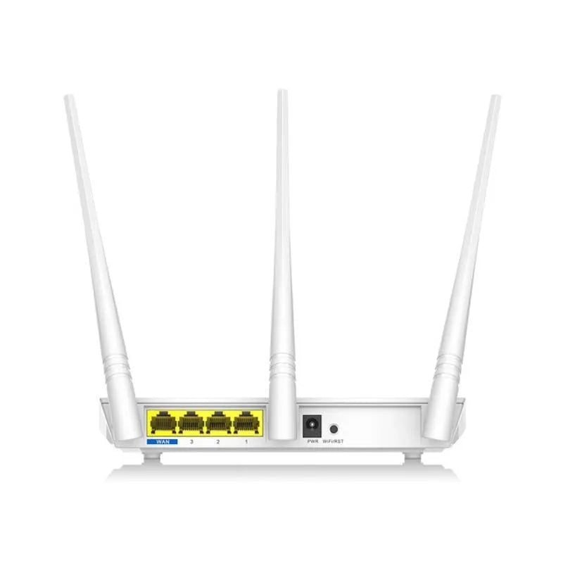 White wireless dual-band router for 2.4GHz and 5GHz broadband networks