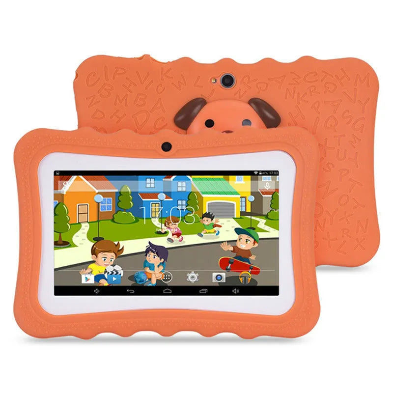 7-inch children's A33 quad-core cartoon tablet computer in pink with Bluetooth and gravity sensing