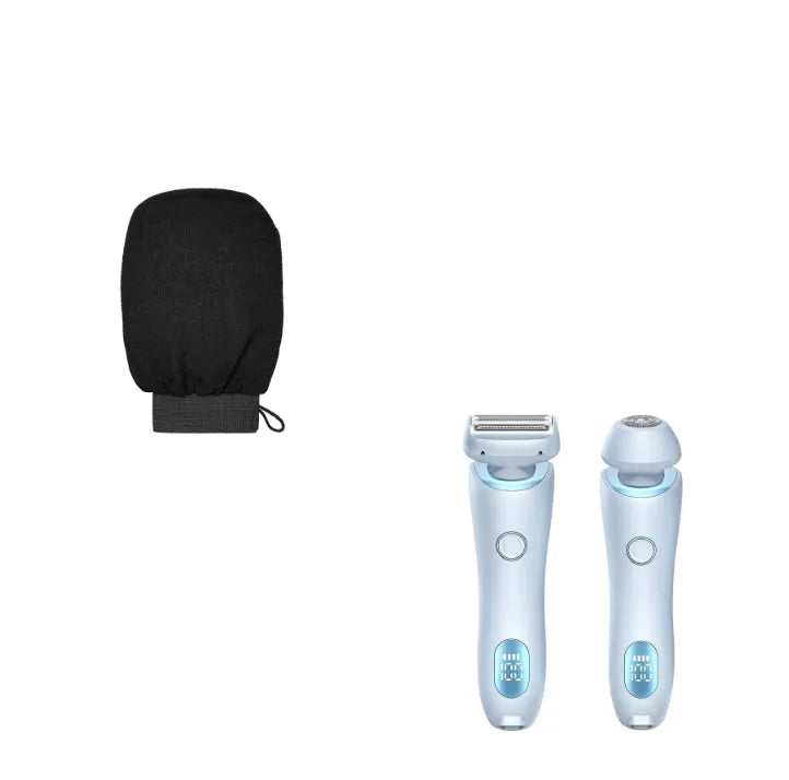 2 in 1 women's electric shaver with square foil and round rotating heads, USB rechargeable, pink colour