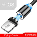 Magnetic USB charging cable with LED indicator in black and red colour options