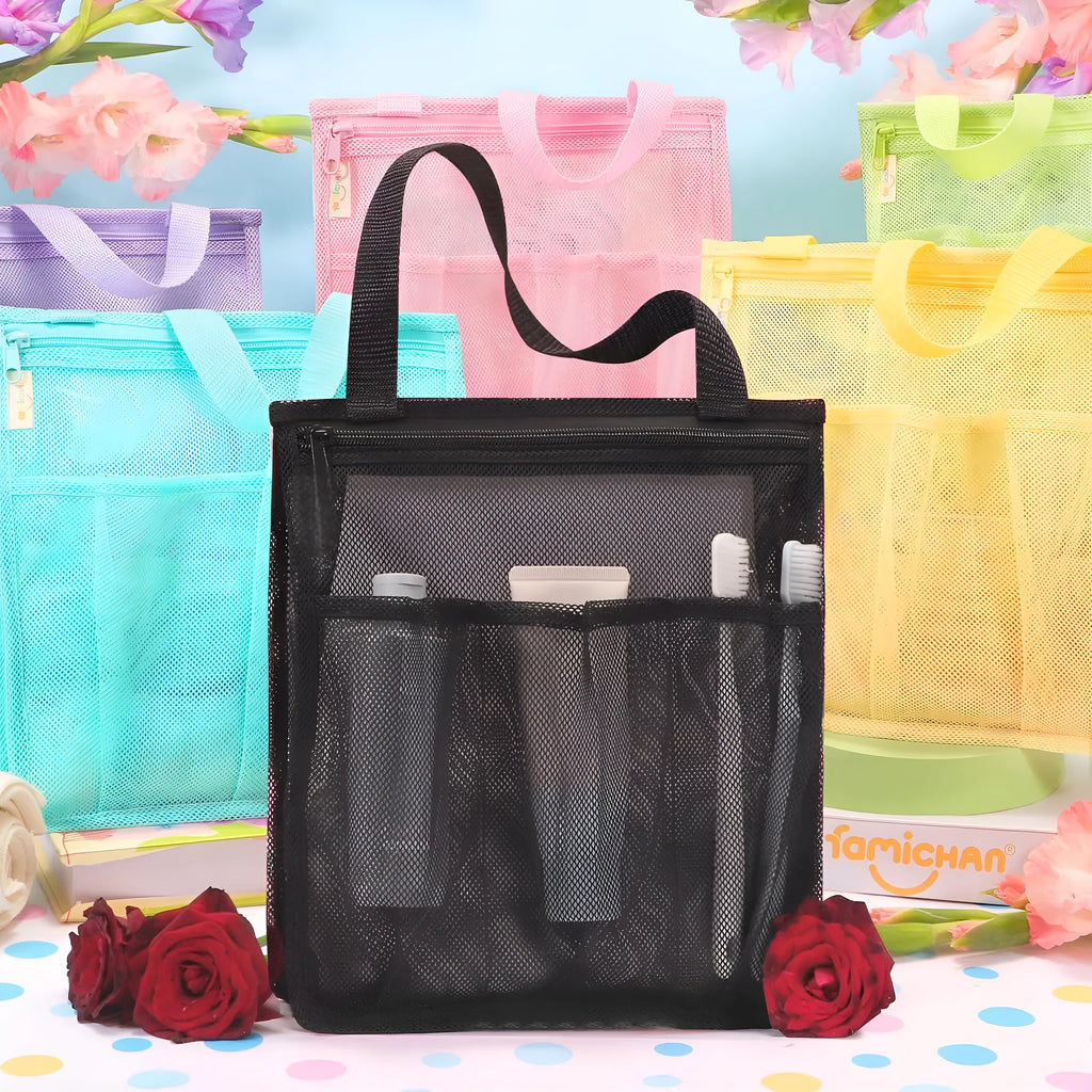 Large black swimming gym bag with multiple compartments including mesh pocket and dry wet separation