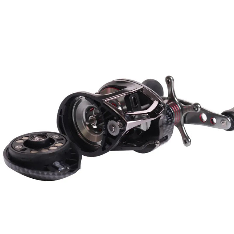 Raistar water drop wheel double centrifugal reel with 12+1 bearings, 6.3:1 ratio, two-colour aluminium wheel, left or right hand