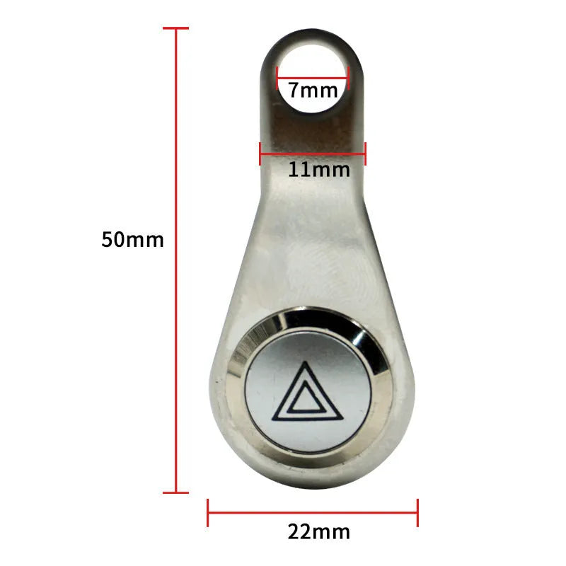Black stainless steel motorcycle switch with double flash function and light ring