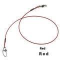 Ten coils of green, black, and red steel wire fishing pins with buckle connectors, each 54cm long.