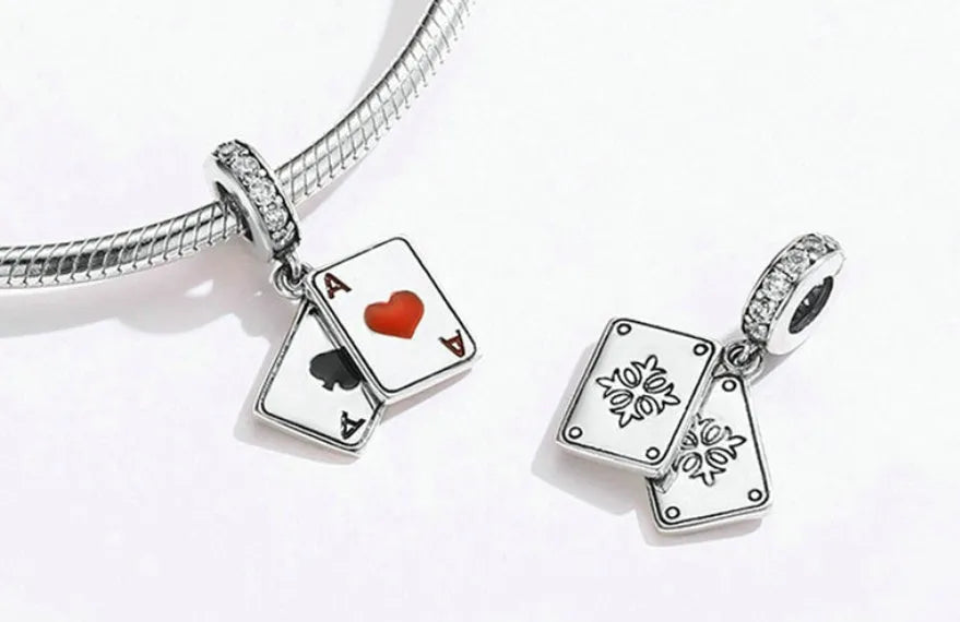 925 silver pendant loose bead with zircon, oxidation finish, 2.4cm by 1.2cm, silver colour for jewellery making