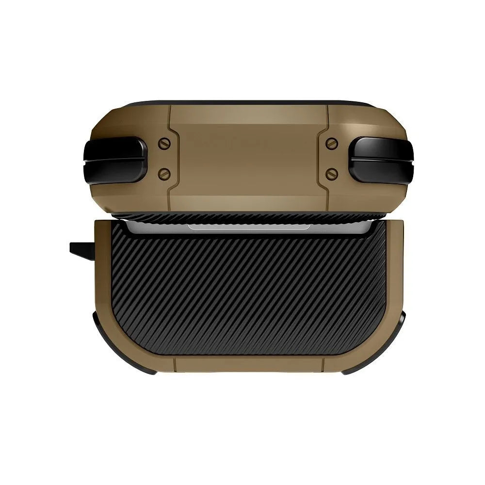 Black TPU and PC protective shell for AirPods Pro and AirPods 1 or 2 generation models