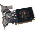 HD7450 black desktop graphics card with AMD H7450 chip, 2GB DDR3 memory, DVI VGA HDMI ports, PCI Express 2.0