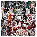 100 Gothic demon dark red graffiti stickers, PVC waterproof, 5-8cm, with OPP bag