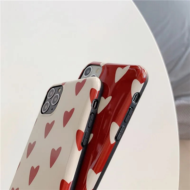 Love glossy TPU phone case in solid colour for Apple iPhone, back cover view