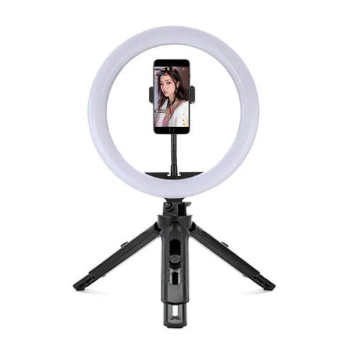 10-inch smartphone ring light with metal bracket for selfies and mobile video