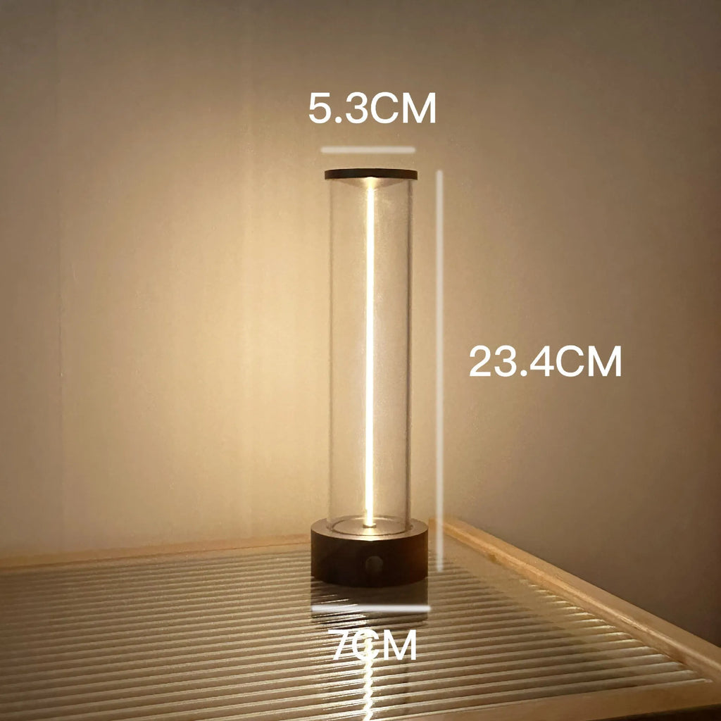 Slender rectangular USB-powered LED night light strip with magnetic base, dimensions 53mm by 234mm.