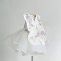 White girls pettiskirt dress with butterfly wings, polyester outer and cotton lining, sizes 80cm to 140cm