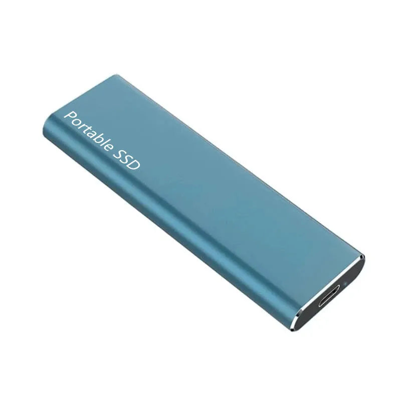 Ultra-thin metal external SSD portable hard drive in red, showing high-capacity storage for data transfer.