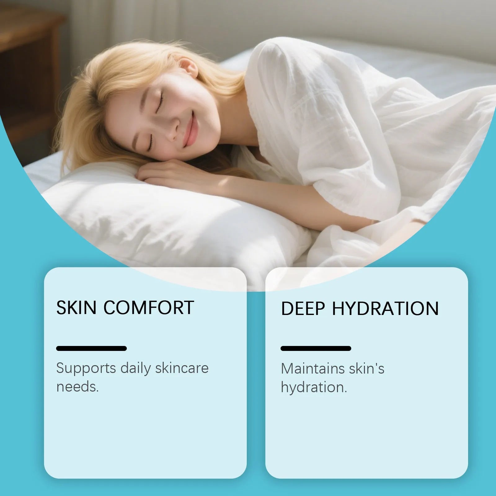 50g Comfortable Moisturising Cream jar with alum root extract and menthol, 5cm wide.
