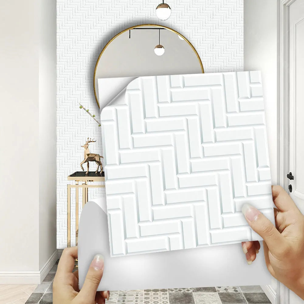 Pack of 10 removable PVC wall stickers in colour MZ-2-341, sizes 10x10cm and 15x15cm, for home decor.