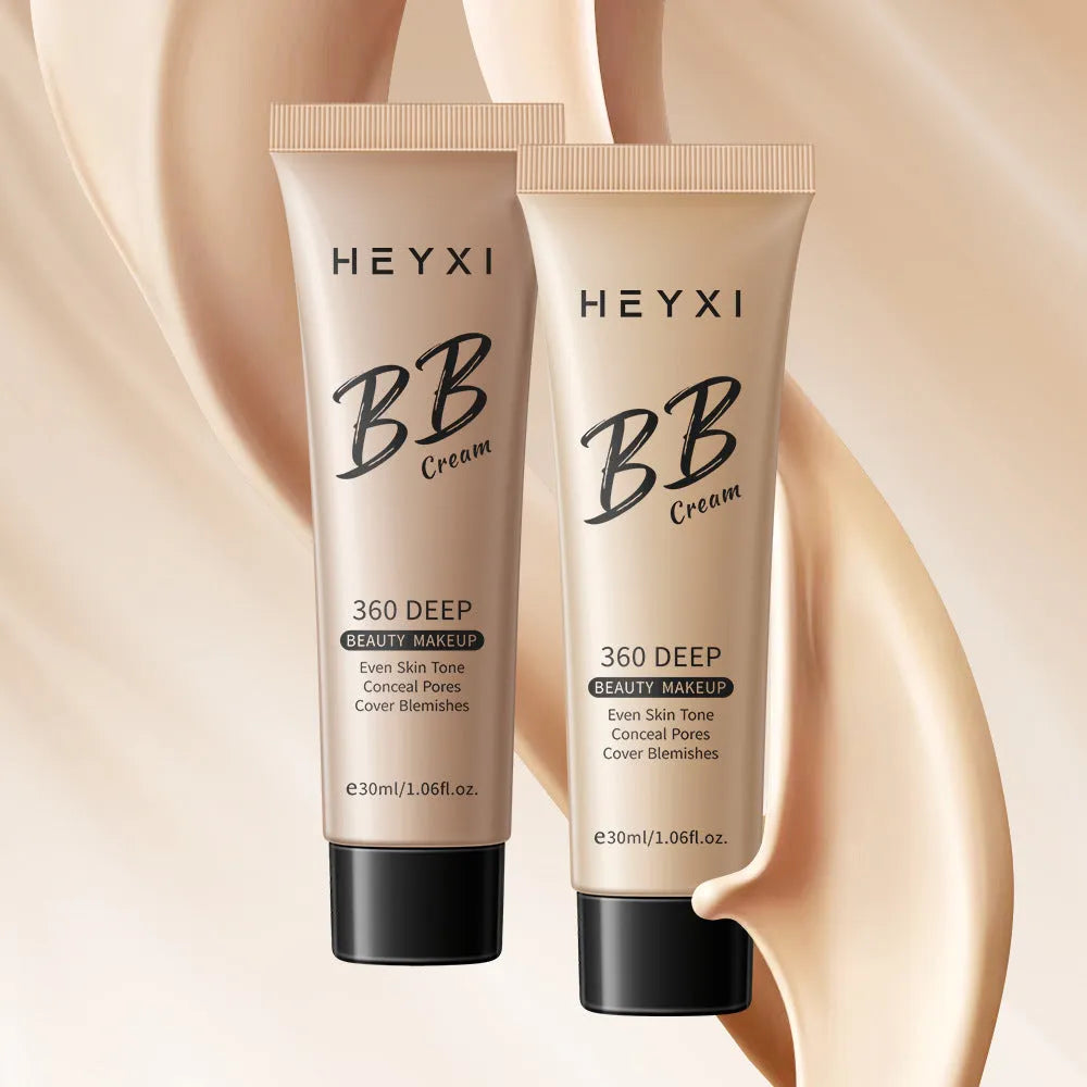 Waterproof BB cream foundation in four shade options with skincare benefits