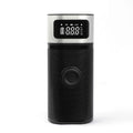 Black portable wireless air pump with 15cm tube and multiple nozzles for vehicle tyres, bicycles and swimming rings
