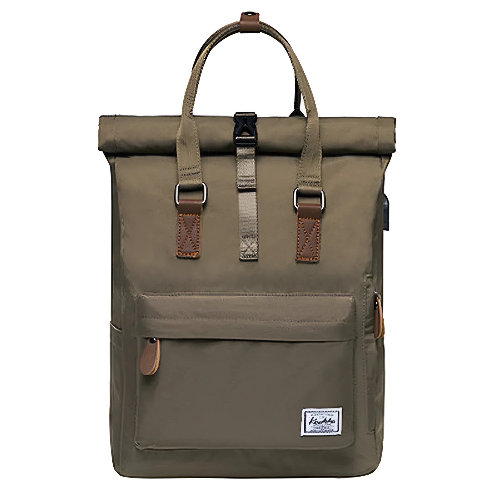 Casual polyester backpack under 20L capacity with black, dark grey and green colour options