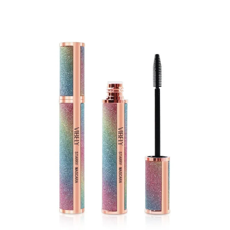Black 4D waterproof curling mascara with lengthening and thickening properties