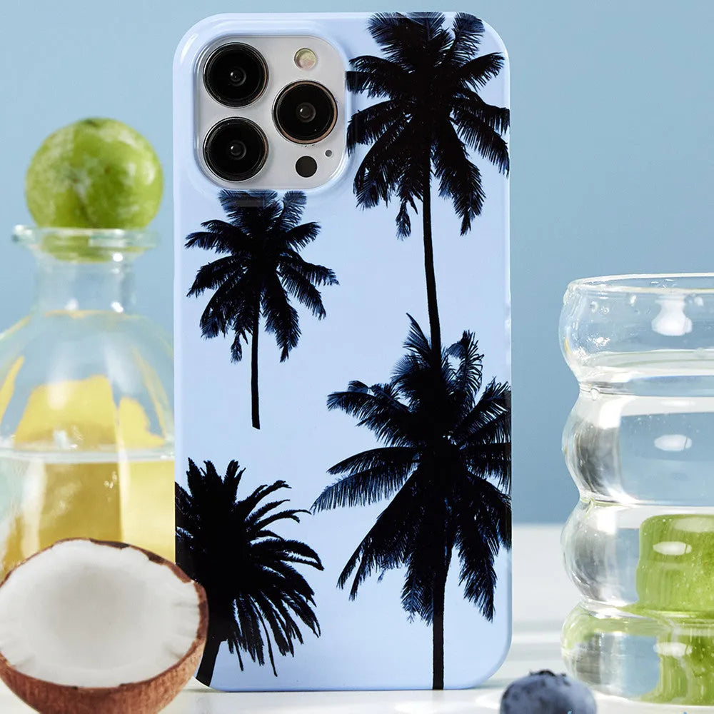 Original Summer Coconut TPU phone case for iPhone with optional bracket stand.