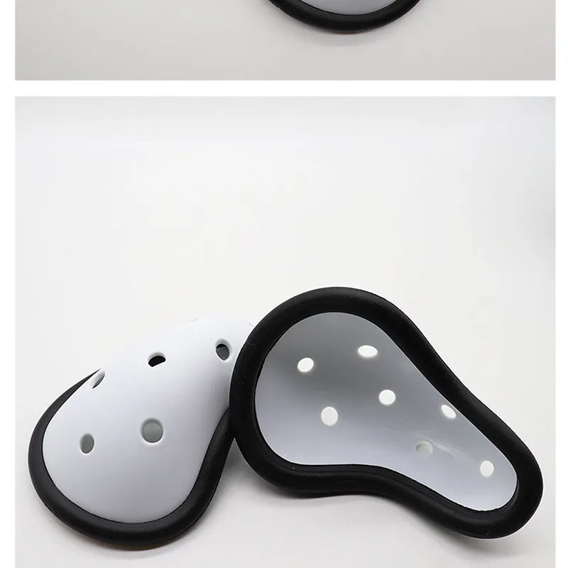 Rubber sports genital protector for adult or child, used in hockey rugby boxing Sanda